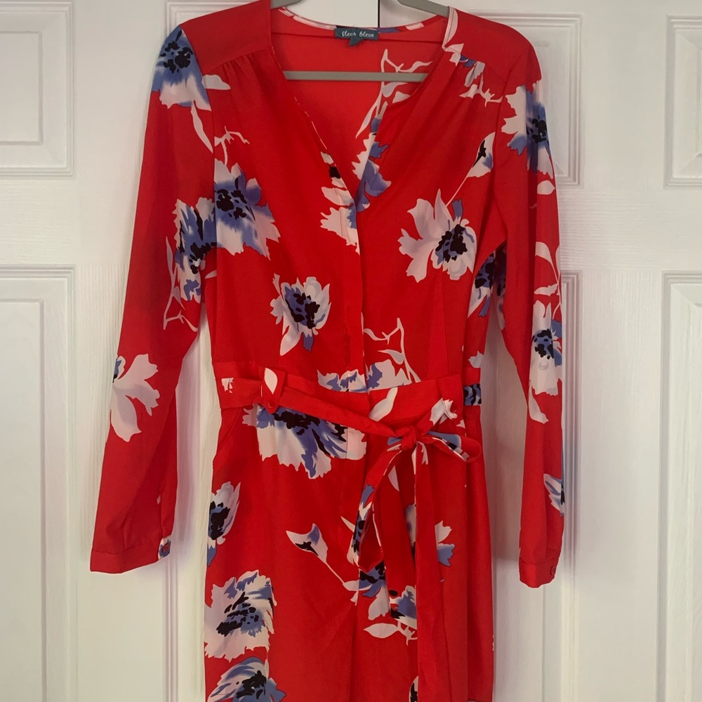 Fleur Bleue Red Floral Jumpsuit